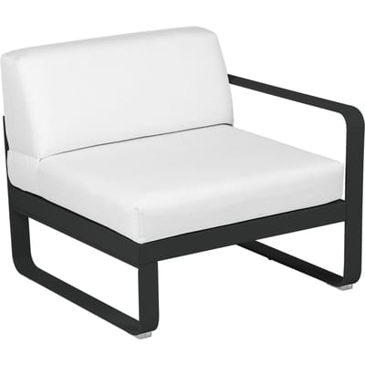 Fermob BELLEVIE Fauteuil Module rechts - 42 drop mat - 81 witgrijs