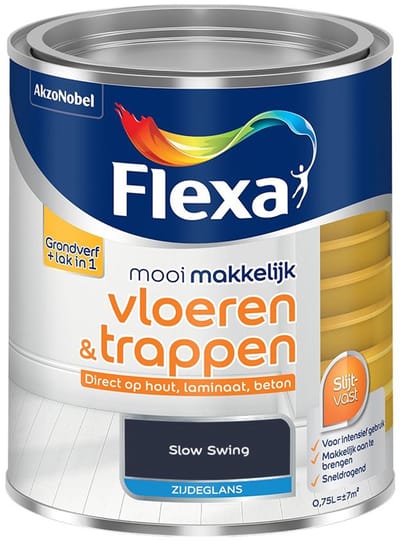 Flexa - Mooi Makkelijk Vloeren & Trappen Zijdeglans - Slow Swing - Mengverf - 750 Ml