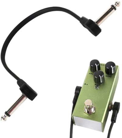 Gitaar Kabel - Patchkabel Instrument - Muziek Maken - Platte Kabel - 12 x 5 x 5 cm - Zwart