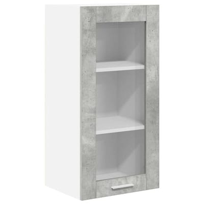 vidaXL - Hangkast - Beton - Grijs - 40 - x - 31 - x - 80 - cm - Bewerkt - hout