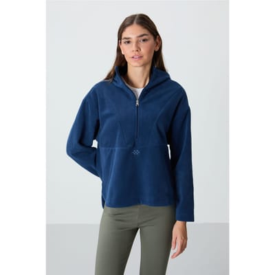 Oversized Pluche Half-zip Hoodie