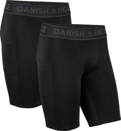 DANISH ENDURANCE Compressie Shorts - Hardloop Leggings Gym Sport & Workout - Heren - 2 Paar - M
