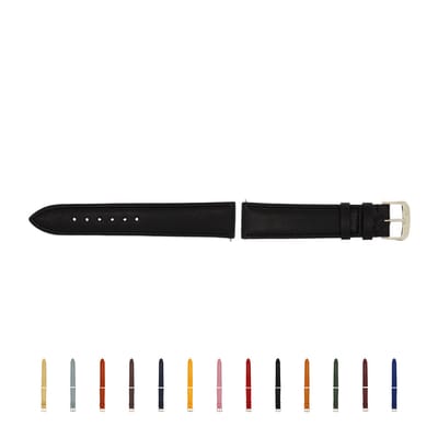 SELVA horlogeband, 14-24 mm, leer, verwisselbaar, vervangende band voor smartwatch, gemaakt in Duitsland