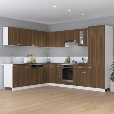 vidaXL - Bovenkast - Lyon - 50x31x60 - cm - bewerkt - hout - bruin - eikenkleur
