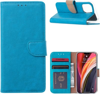 Hoesje Geschikt voor iPhone 13 Pro Max hoesje bookcase Blauw