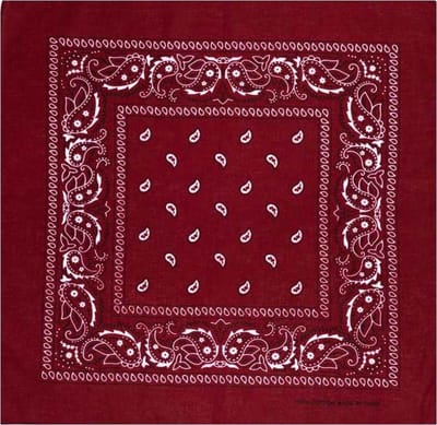 Bandana Zakdoek Paisley Bordeaux Rood