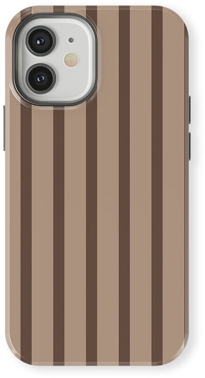 DripCase Gestreept Hoesje geschikt voor iPhone 12 | Backcover met Mag | Stripes Motief | Trendy Case geschikt voor iPhone 12 met Strepen Truffle Touch