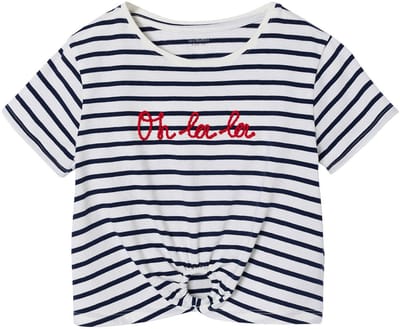 Vertbaudet T-shirt voor meisjes met een sierlijke strikdetail