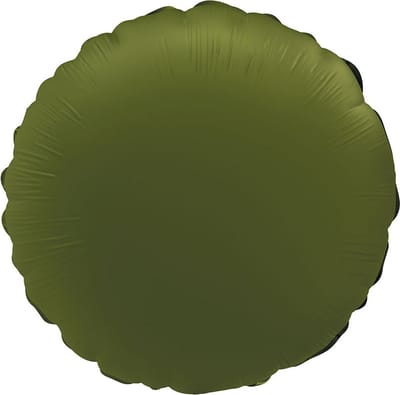 Folat - Folieballon Rond Olive green - 45 cm