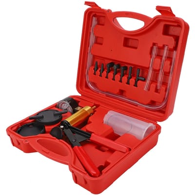Handheld Remontluchter Tester Set Ontluchtingskit Vacuümpomp Auto Motorfiets Ontluchten red