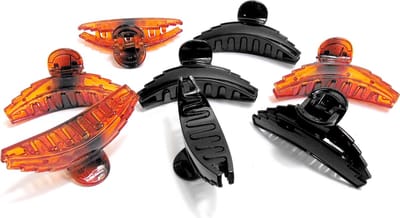 8 haarklemmen 9 cm (4x zwart / 4x bruin)