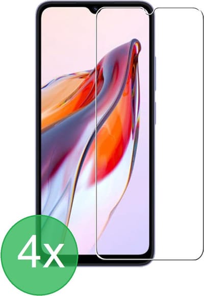 Screenprotector 4x Geschikt voor: Xiaomi Redmi 12C - screen protector - glas - bescherm - beschermglas - ZT Accessoires