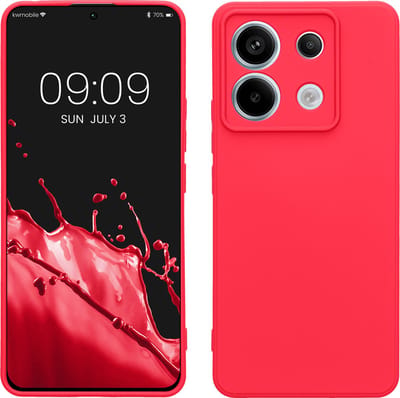 kwmobile telefoonhoesje geschikt voor Xiaomi Redmi Note 13 Pro 5G / Poco X6 5G - Hoesje voor smartphone - Precisie camera uitsnede - TPU back cover in neon roze