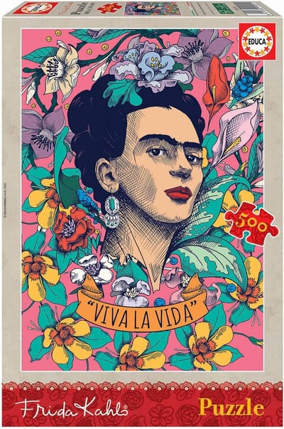 Frida Kahlo Puzzel 500 Stukjes voor Volwassenen – Inclusief Fix-puzzellijm, 34 x 48 cm