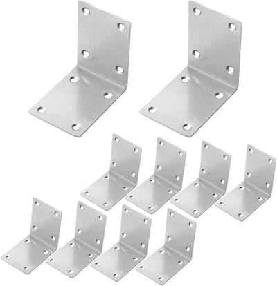 10 Stuks Houten Hoekbeugels, 50 x 70 x 70 mm, 90° Hoekverbinding voor Stevige DIY Meubels, Tafels en Planken