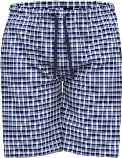 Gotzburg heren pyjama- of loungebroek - middenblauw geruit