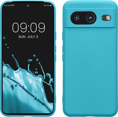 kwmobile telefoonhoesje geschikt voor Google Pixel 8 - Hoesje voor smartphone - Precisie camera uitsnede - TPU back cover in ijsblauw