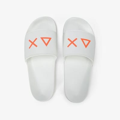 Sun68 Slippers Logo Bianco Wit - Maat 40 - Heren