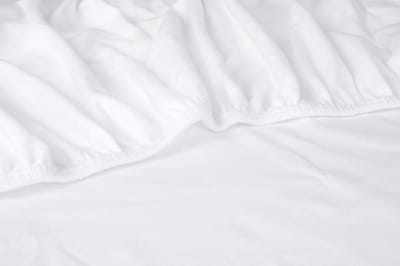 Kayori Shizu Molton topper Hoeslaken Stretch - 120-130x200-220 cm - Matrasbeschermer - Biologisch Katoen - Wit