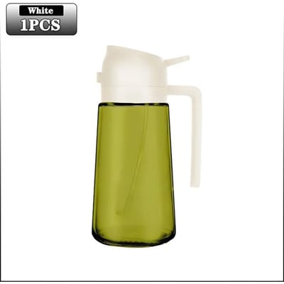 2-in-1 Donker Glas Oliespuit Olijfolie Dispenser Zwarte Lichtdichte Oliespuit voor Koken Salades en Barbecues Barbecue Gereedschap yellow