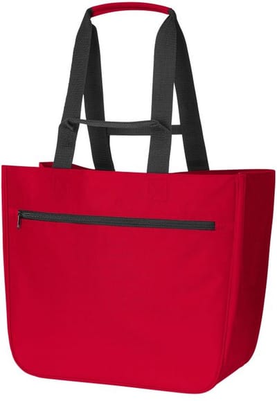 Shopper - boodschappentas - rood - 30 Liter - 37 x 40 x 20 cm - gerecycled materiaal - praktisch - Halfar