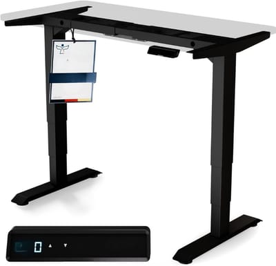 Elektrisch Verstelbaar Bureauframe - Hoogte Verstelbaar Zit-Sta Bureau Onderstel - Fluisterstille Dubbele Motor - Touchscreen Bediening - Hoge Draagkracht - Zwart