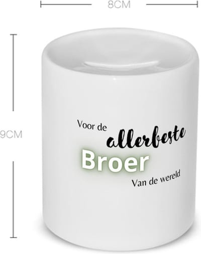 Akyol - voor de allerbeste broer van de wereld Spaarpot - Broer - de beste broer - verjaardagscadeau - verjaardag - cadeau - cadeautje voor broer - broer artikelen - kado - geschenk - gift - 350 ML inhoud