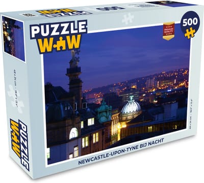 Puzzel Newcastle-upon-Tyne bij nacht - Legpuzzel - Puzzel 500 stukjes