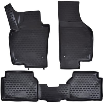 J&J AUTOMOTIVE | Tapis De Sol En Caoutchouc 3D Exclusive Pour Volkswagen Tiguan 1 2007-2015 noir