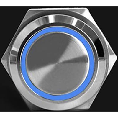 Bouton-poussoir métallique étanche, 12/16/19/22mm, lumière LED, verrouillage momentané, interrupteur d'alimentation du moteur de voiture, 5V, 12V, 24V, 220V, rouge, bleu 16mm