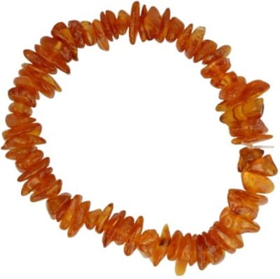Barnsteen splitarmband geel