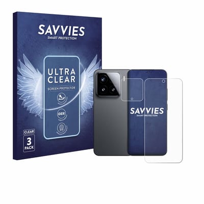 Savvies - Screenprotector voor Xiaomi 15 (Voor+Camera) - Folie Beschermfolie transparant 6 Stuks