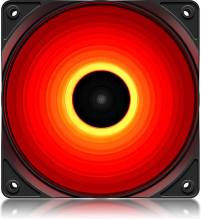 DeepCool 120R Single Colour Red LED 120mm Fan, Hydro Bearing