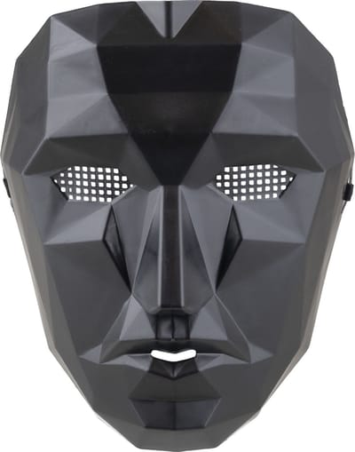 plastiek masker gezicht zwart Squid game
