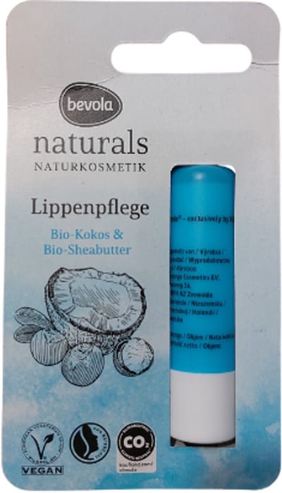 Bevola Naturals Lippenbalsem - Natuurkosmetiek - Bio-kokos & Bio-Sheabutter | Verzorgende Lippenbalsem - Beschermende Lippenbalsem - Vegan