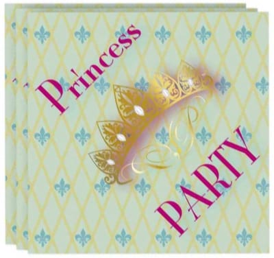 20x Princess party thema servetten 33 x 33 cm voor meisjes - Papieren wegwerp servetjes