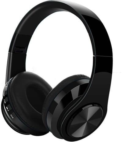 KINSI Draadloze Hoofdband Bluetooth Headset, 3-in-1 Verbinding: Bluetooth 5.0/ TF-Kaart/ Kabel, Opvouwbaar Compact Ontwerp, Dubbele Modussen: Draadloos & Met Kabel, Plug-and-Play