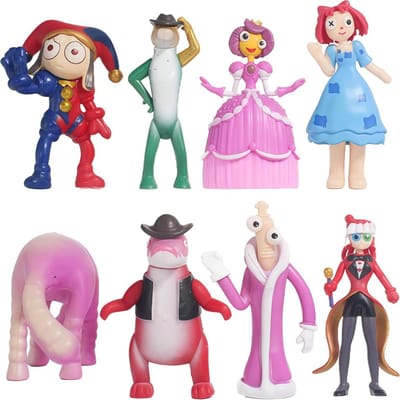 Verkoop THE AMAZING DIGITAL CIRCUS Model Speelgoed, Hobby's Cartoon Kunst Accessoires Cartoon Decoratie pink