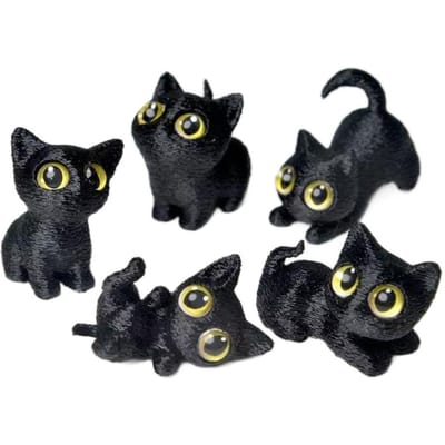Pla Halloween Kat Anime Figuur Handwerk Model 3D Geprinte Katten Beeldjes Speelgoed Grappige Pop Display Kitten Micro Landschap Ambachten