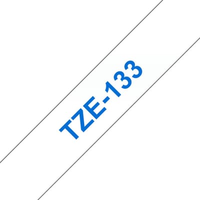 TZ-133 12mm - blue on transparant - laminated (8m)