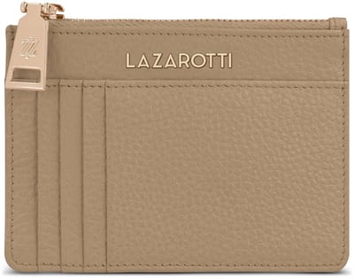 Lazarotti Bologna Leren sleutelhanger Kaarthouder leer 11,5 cm met air tag compartiment - sand