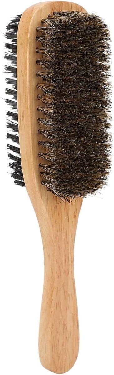 Haar- en Baardstyling Borstels voor Mannen, Dubbelzijdige Harenborstels met Natuurlijke Houten Handgreep, Ideaal voor Thuisgebruik en Professionele Salons