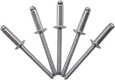 Pack van 100 Stuks RVS Blindklinknagels 4 x 12 mm Koepelkop