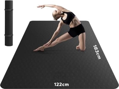 Grote Yoga Mat - 183x122/198x137x0.5cm, Antislip, Duurzaam, Milieuvriendelijk, Ideaal voor Thuis Trainingen, Yoga, Pilates, Rekken, Meditatie