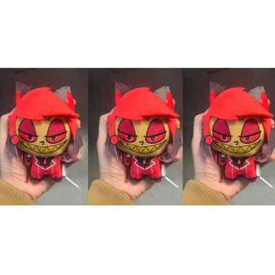 11cm Hazbin Hotel Alastor Anime Pluche Pop Zacht Knuffeldier Fans Cadeau Replica Editie Niet Origineel
