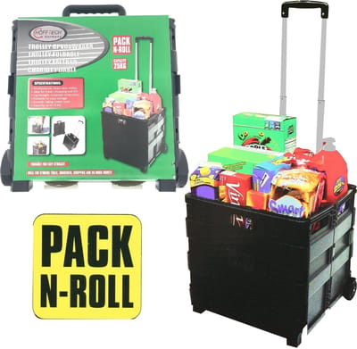 Höfftech Trolley met Vouwkrat - Max. 25 Kg - 40 Liter - Telescopisch handvat