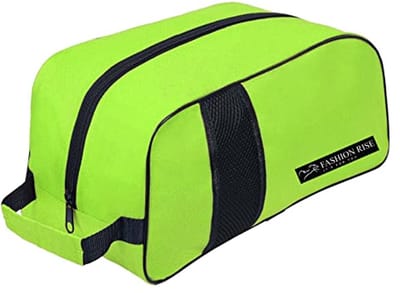 SnelShoppen - Waterdichte Sportschoenen-/Reistas voor Voetbal, Cricket, Rugby, Golf, Toiletartikelen, Fitness voor Heren/Dames, Fluorescerend Groen