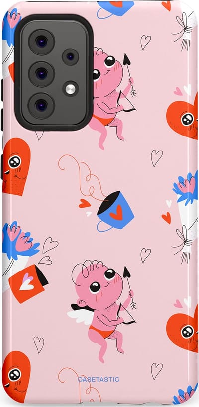 Casetastic Hoesje Geschikt voor Samsung A52 (4G/5G/s) - Stijlvolle Beschermende Duo-layer Case - Cupido's Keuze