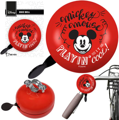 DISNEY Mickey Mouse Rode metalen fietsbel voor op het stuur, RETRO XL