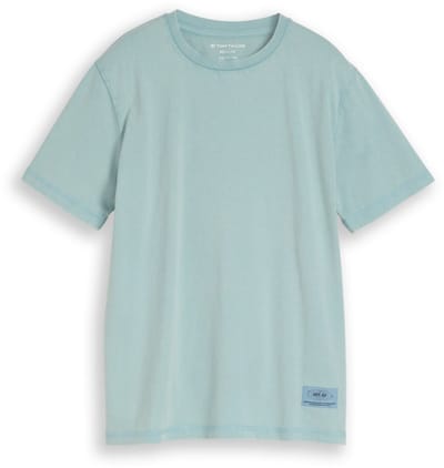 Tom Tailor - T-shirt in vintage-look - Maat 140 - light teal